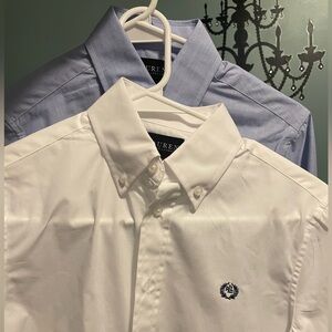 White & Blue Ralph Lauren Button-Down Boy’s Shirts - Size 12